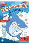 Kolorowanka z tatuażami Rekiny
