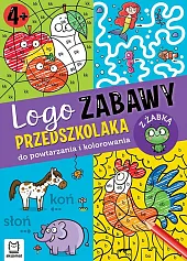 Logo zabawy przedszkolaka Do powtarzania i kolorowania z żabką