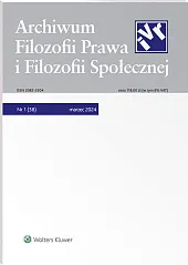 Archiwum Filozofii Prawa i Filozofii Społecznej Archiwum Filozofii Prawa i Filozofii Społecznej
