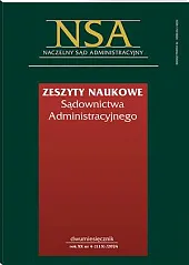 Zeszyty Naukowe Sądownictwa Administracyjnego 