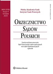 Orzecznictwo Sądów Polskich  Orzecznictwo Sądów Polskich