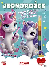 Kolorowanka Jednorożce z kredką i naklejkamiKatarzyna Salamon Kolorowanka Jednorożce z kredką i naklejkamiKatarzyna Salamon