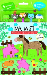 Na wsi. Kolorowanka z barwnym obrysemzbiorowa Praca