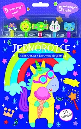 Jednorożce Kolorowanka z barwnym obrysem