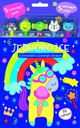 Jednorożce Kolorowanka z barwnym obrysem