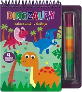 Dinozaury Kolorowanki naklejki Dinozaury Kolorowanki naklejki