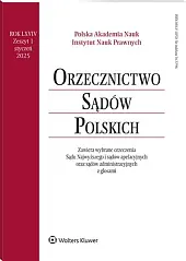 Orzecznictwo Sądów Polskich  Orzecznictwo Sądów Polskich