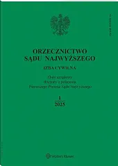 Orzecznictwo Sądu Najwyższego. Izba Cywilna  Orzecznictwo Sądu Najwyższego. Izba Cywilna