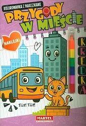 Kolorowanka z kredką modułową i naklejkami.,