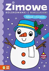 Zimowe kolorowanki z naklejkami Bałwanek i,