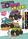 Kolorowanka z kredką modułową i naklejkami Monster Trucki