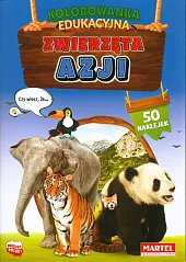 Kolorowanka edukacyjna Zwierzęta Azji z naklejkami