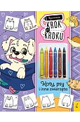 Rysowanie krok po kroku z kredkami Koty psy i inne zwierzęta