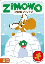 Zimowo reniferowo Kolorowanki z naklejkami