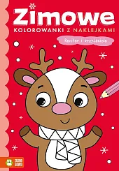 Zimowe kolorowanki z naklejkami Renifer i,