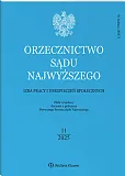 Orzecznictwo Sądu Najwyższego. Izba Pracy i Ubezpieczeń Społecznych