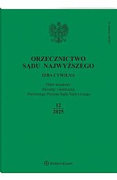 Orzecznictwo Sądu Najwyższego. Izba Cywilna