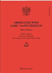 Orzecznictwo Sądu Najwyższego. Izba Karna