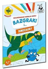 Kolorowanie według kodu Bazgraki i dinozaury Kapitan Nauka