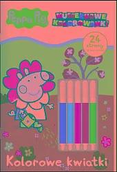 Peppa Pig Numerkowe kolorowanki Kolorowe kwiatki