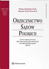 Orzecznictwo Sądów Polskich  Orzecznictwo Sądów Polskich