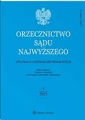 Orzecznictwo Sądu Najwyższego. Izba Pracy i, 