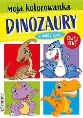 Moja kolorowanka Dinozaury z naklejkami