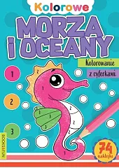 Morza i oceany Kolorowanie z cyferkami