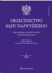 Orzecznictwo Sądu Najwyższego. Izba Kontroli Nadzwyczajnej i Spraw Publicznych