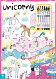 Kolorowanka Unicorny z kredkami