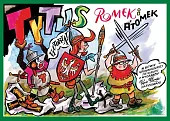 Tytus, Romek i A'Tomek w bitwie grunwaldzkiej 1410 roku z wyobraźni Papcia Chmiela narysowani