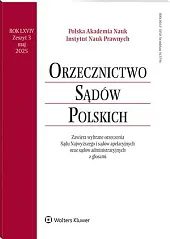 Orzecznictwo Sądów Polskich  Orzecznictwo Sądów Polskich