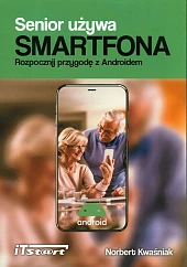 Senior używa Smartfona