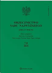 Orzecznictwo Sądu Najwyższego. Izba Cywilna  Orzecznictwo Sądu Najwyższego. Izba Cywilna