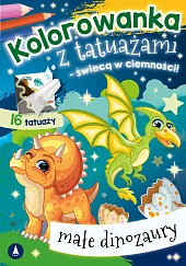 Kolorowanka z tatuażami - świecą w ciemności! Małe dinozaury