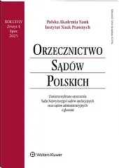 Orzecznictwo Sądów Polskich  Orzecznictwo Sądów Polskich