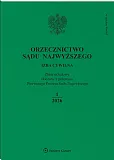 Orzecznictwo Sądu Najwyższego. Izba Cywilna