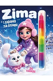 Zima i zabawy na śnieguzbiorowa Praca