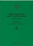 Orzecznictwo Sądu Najwyższego. Izba Cywilna