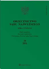 Orzecznictwo Sądu Najwyższego. Izba Cywilna 