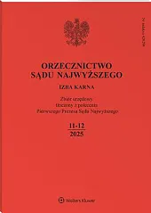 Orzecznictwo Sądu Najwyższego. Izba Karna 