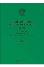 Orzecznictwo Sądu Najwyższego. Izba Cywilna