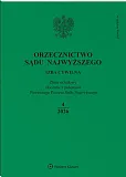 Orzecznictwo Sądu Najwyższego. Izba Cywilna
