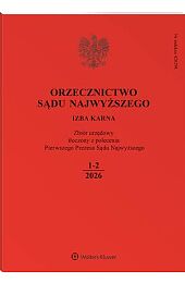 Orzecznictwo Sądu Najwyższego. Izba Karna