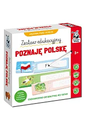 Zestaw edukacyjny. Poznaję Polskę. Książka + puzzle do pisania 3+ Kapitan Nauka
