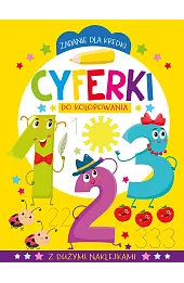 Zadanie dla kredki. Cyferki do kolorowania