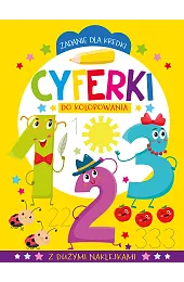 Zadanie dla kredki. Cyferki do kolorowaniazbiorowa Praca