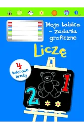 Liczę. Moja tablica - zadania graficzne + 4 kolorowe kredy