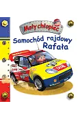 Samochód rajdowy Rafała. Mały chłopiec