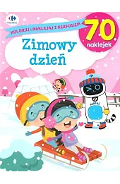 Koloruj i naklejaj z Kerfusiem. Zimowy dzień